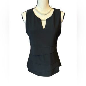 White House Black Market Black Layered Blouse